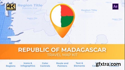 Videohive Madagascar Map - Republic of Madagascar Travel Map 40308039