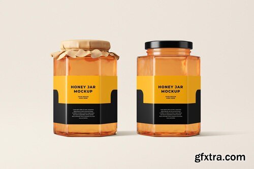 Honey jar mockup