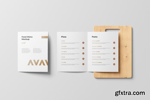 Food menu mockup