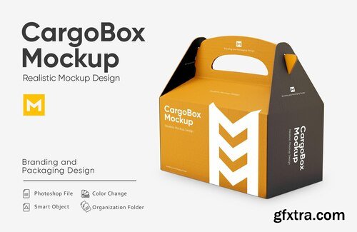 Cargo box mockup, delivering, covid-19 and shopping concept