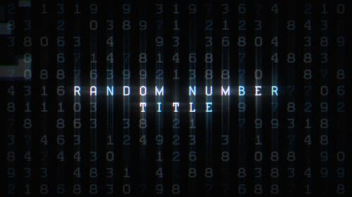 Videohive - Random Number Titles - 23262331 - 23262331