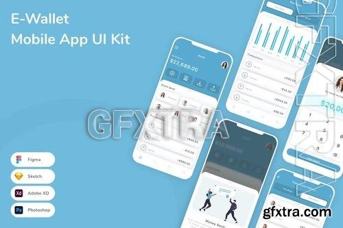 E-Wallet Mobile App UI Kit A75XYGW