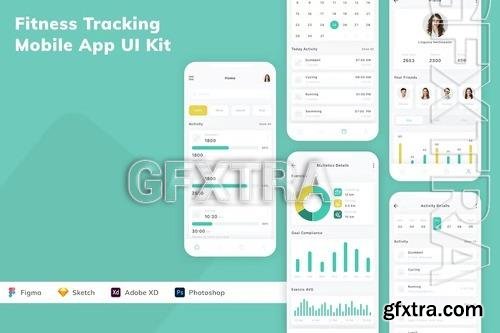 Fitness Tracking Mobile App UI Kit TZBTGGQ