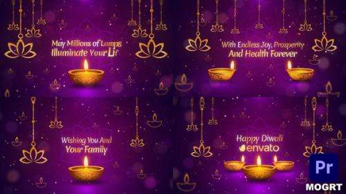 Videohive - Diwali Greetings Titles MOGRT - 40286275 - 40286275