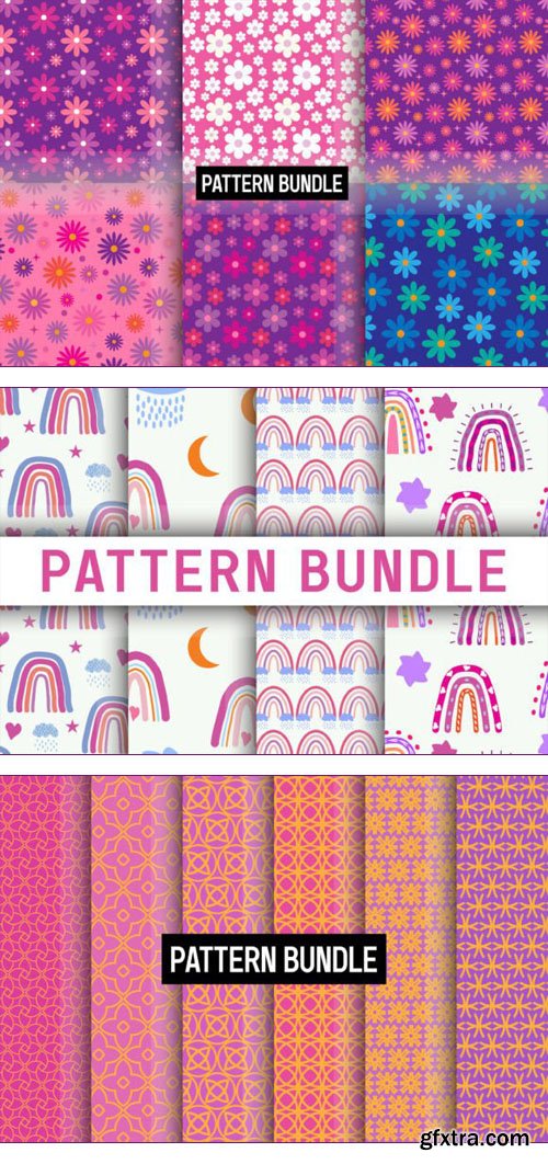 30 Seamless Patterns Vector Templates Bundle