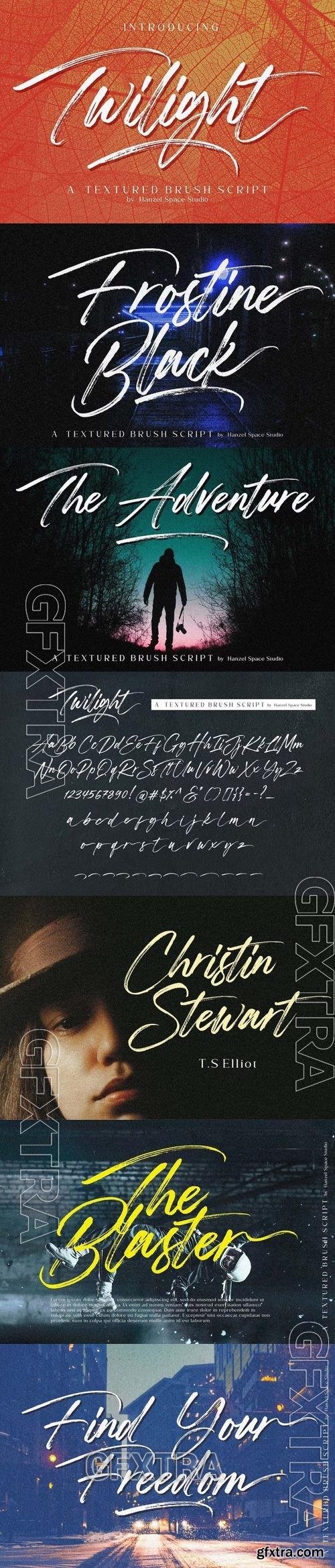 Twilight - Textured Brush Script 