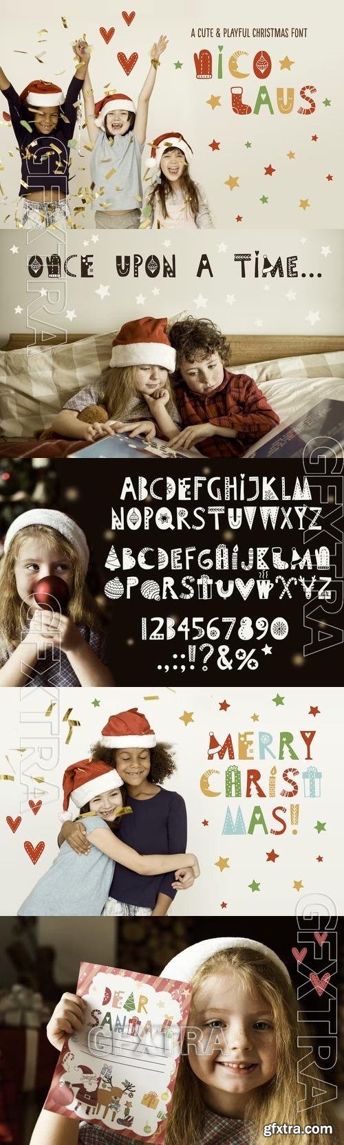 Nico Laus - A Cute And Playful Christmas Font 