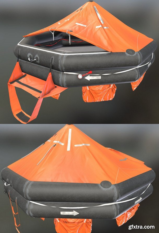 liferaft-3d-model-gfxtra