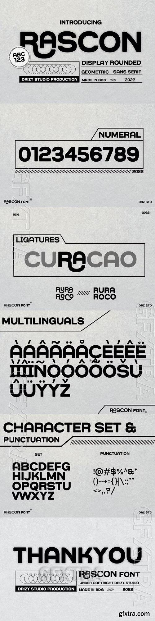 Rascon - Geometric Sans Sarif Font 