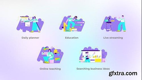 Videohive Online teaching - Flat concepts 40327445