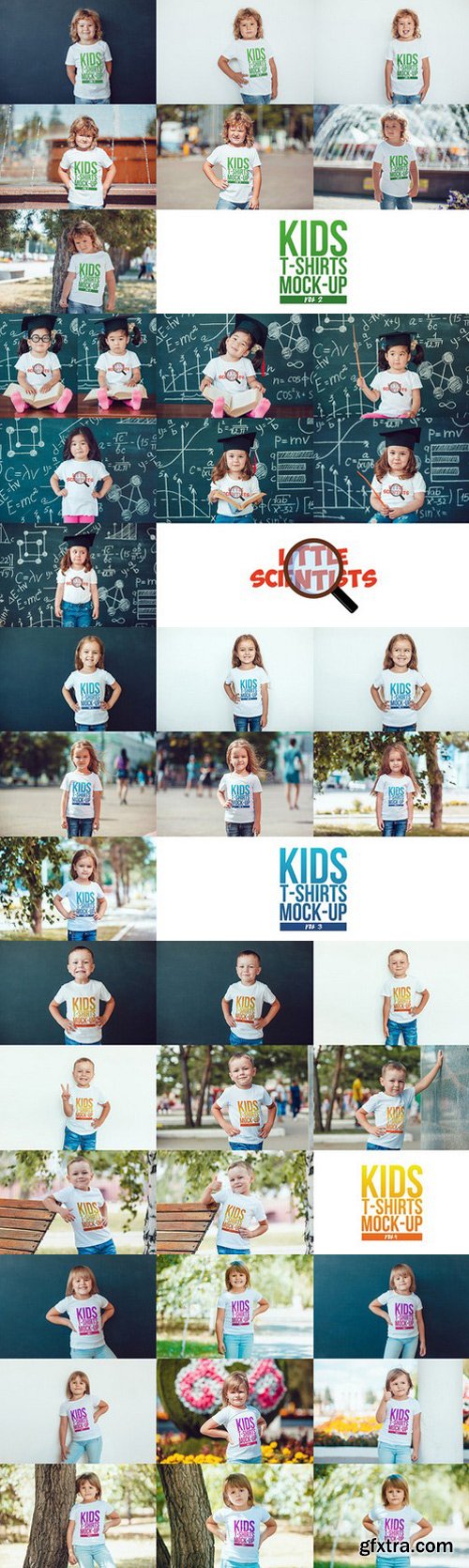 Kids T-Shirt Mock-Up\'s Mega Bundle