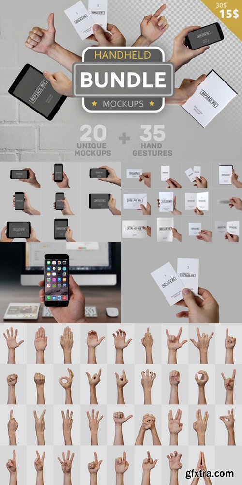 Handheld Mockups Bundle