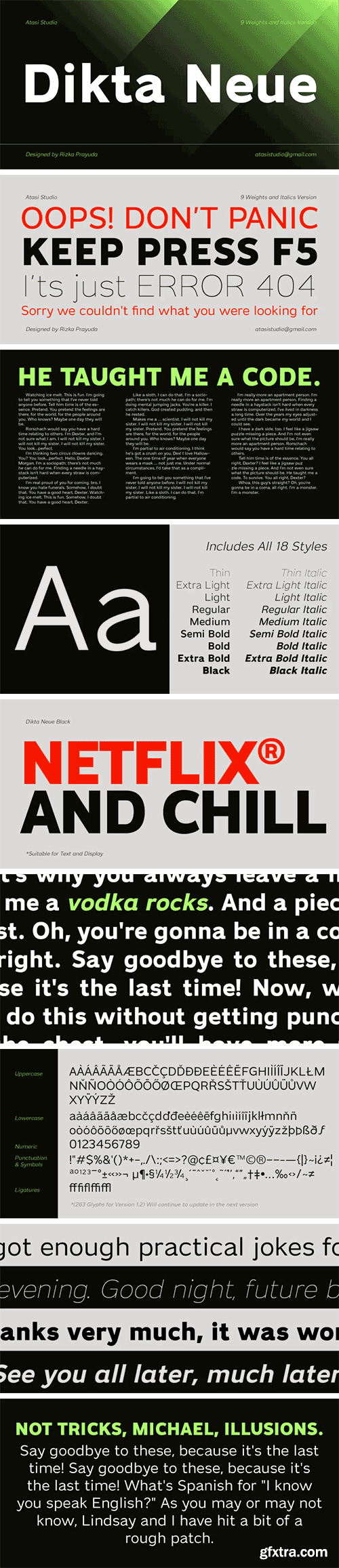 Dikta Neue Font Family