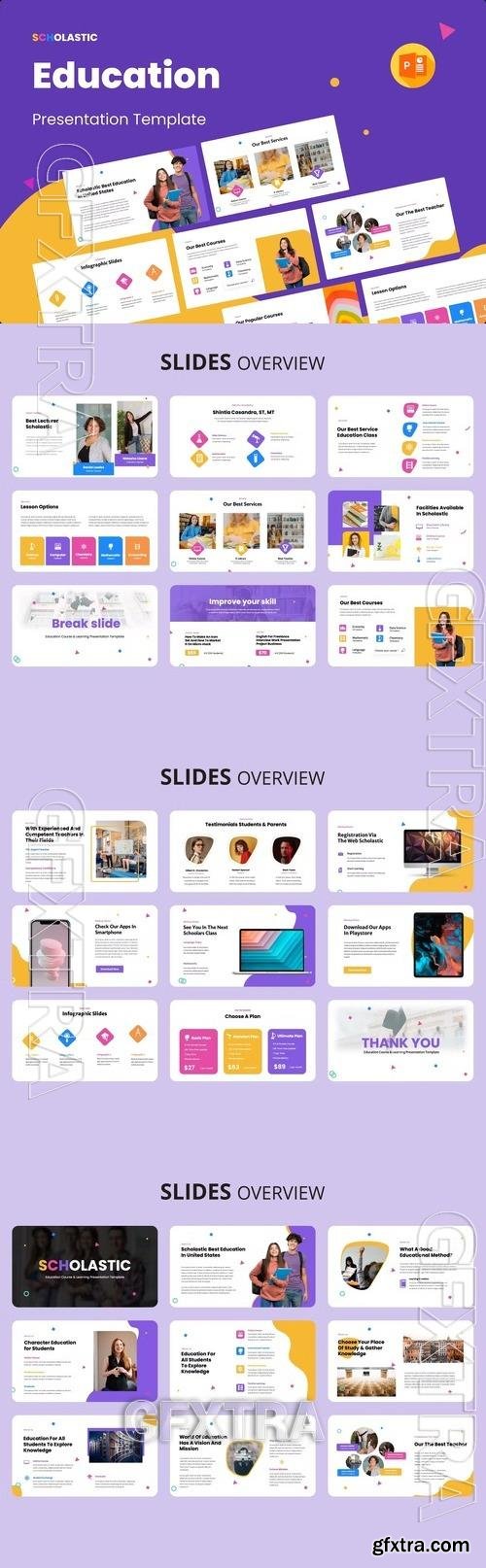 Scholastic – Education PPT Presentation Template DLSQZAV