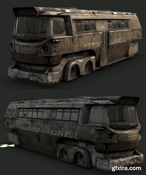 Fallout 3 Intro Bus 3D Model