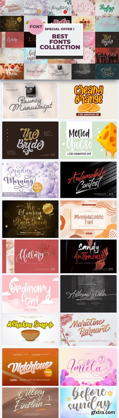 Best 37 Premium Fonts Bundle Worth $451