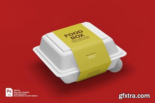 Food box packaging mockup