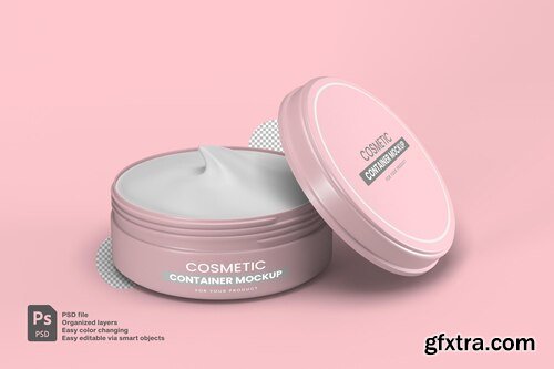 Cosmetic jar mockup