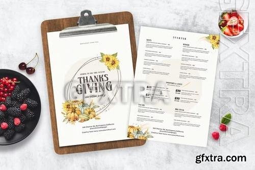 Thanks Giving Restaurant Menu QNKJ2VL