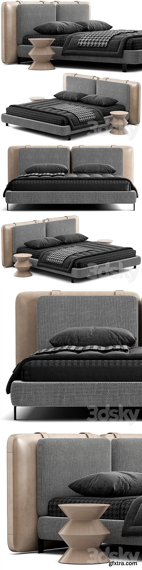 Bed Minotti Tatlin Soft