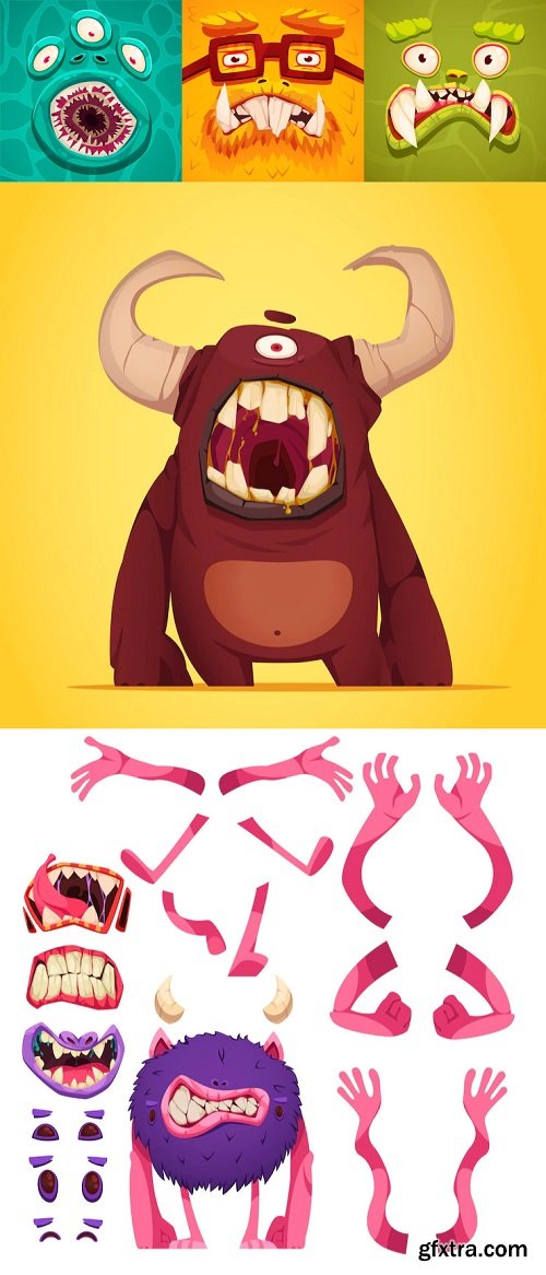 Monster cartoon vector illustration