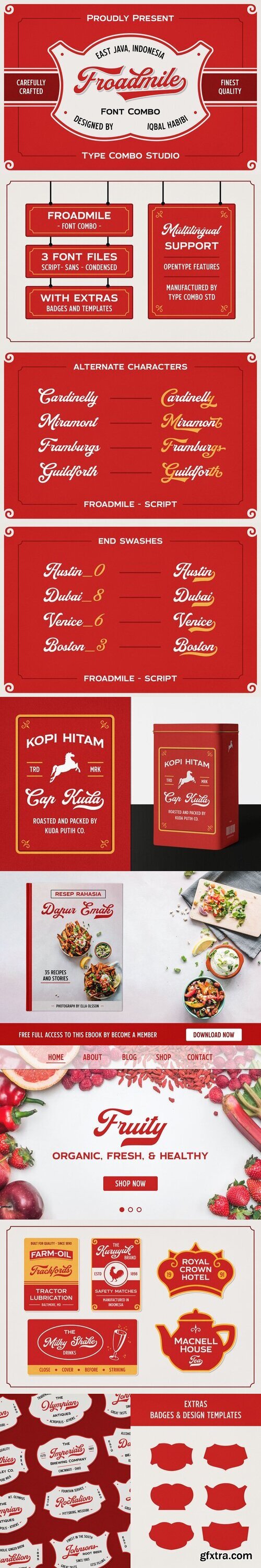 CreativeMarket - Froadmile Script & Sans + Extras 5380872