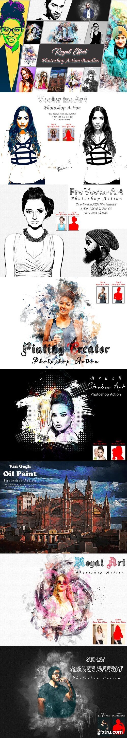 CreativeMarket - Royal Effect Photoshop Action Bundle 10284894