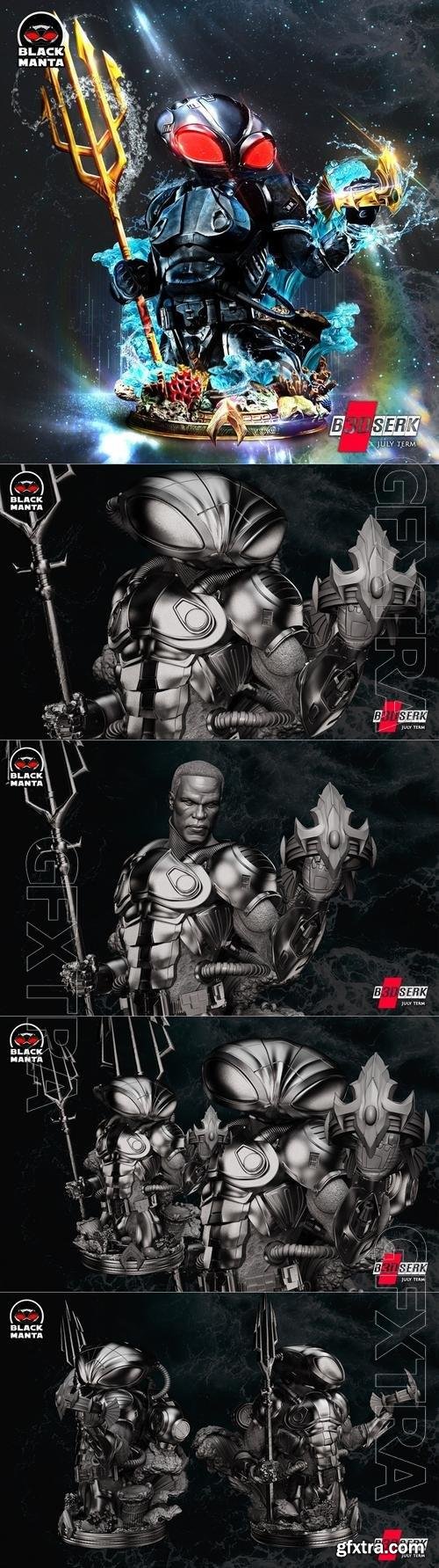 B3DSERK - Black Manta Bust 3D Print