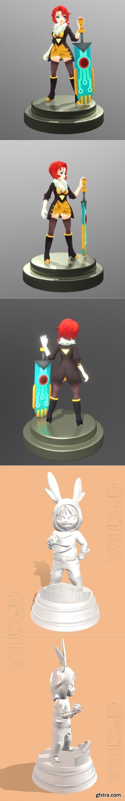 Red - Transistor and Shoto Todoroki - Boku no Hero Academia 3D Print