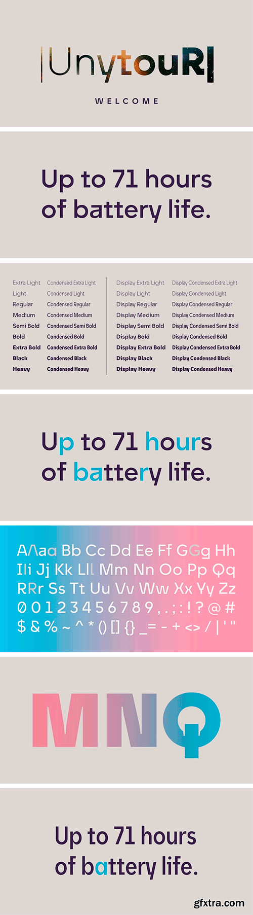 Unytour Font Family