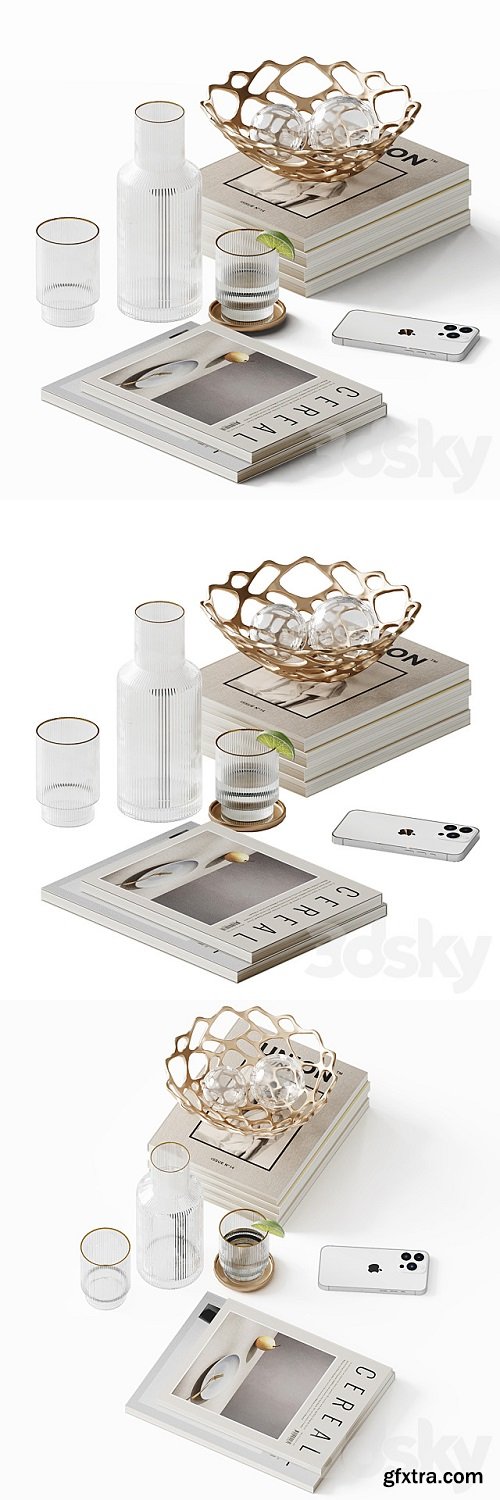 Decorative set for a coffee table
