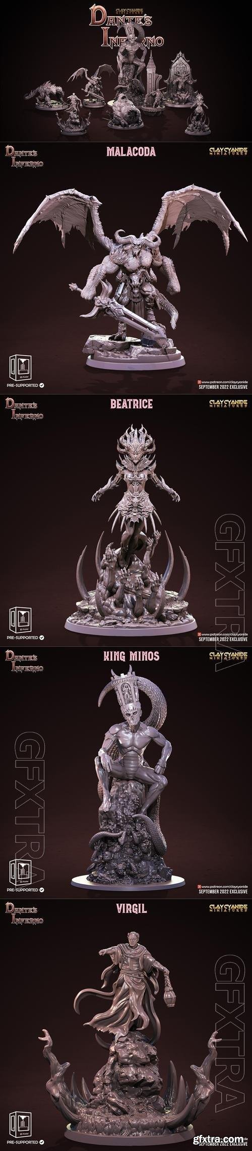 Clay Cyanide Miniatures - Dantes Inferno 3D Print