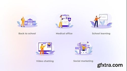 Videohive School learning - Flat concepts 40367953