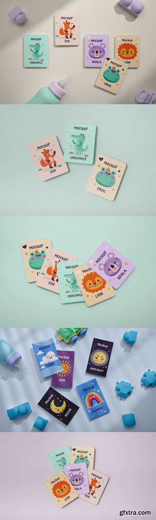 Flash cards mockup design