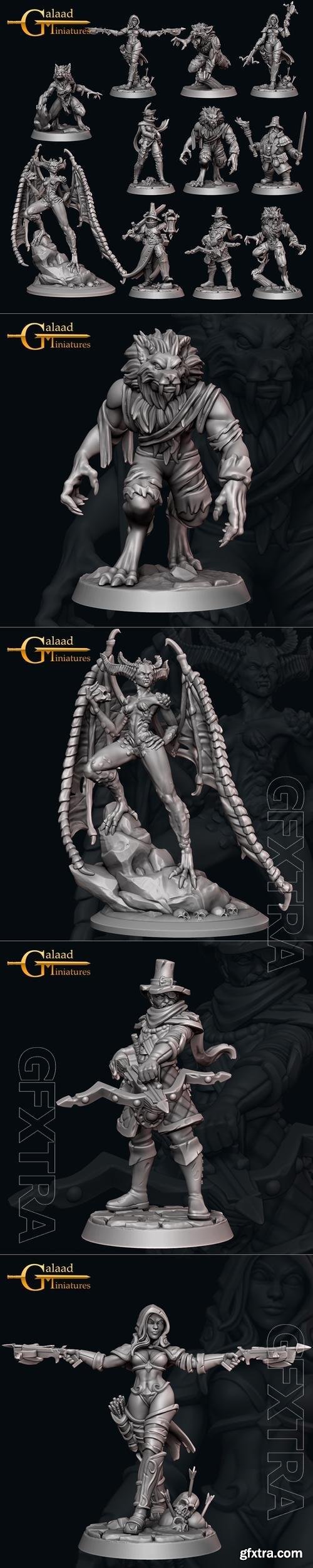 Galaad Miniatures - Hunters and Werewolf October 2022 3D Print