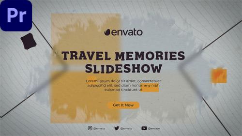 Videohive - Travel Memories Slideshow - Glitch Style Photoalbum |MOGRT| - 40373947 - 40373947