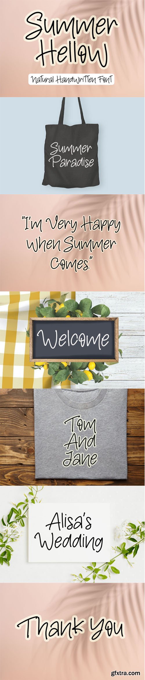 Summer Hellow - Natural Handwritten Font