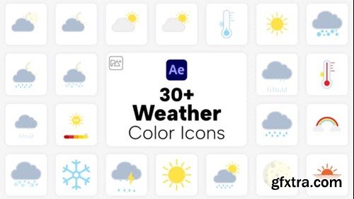 Videohive Weather Icons For After Effects 40416965