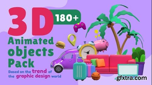 Videohive 3D Animated Objects Pack 40371627