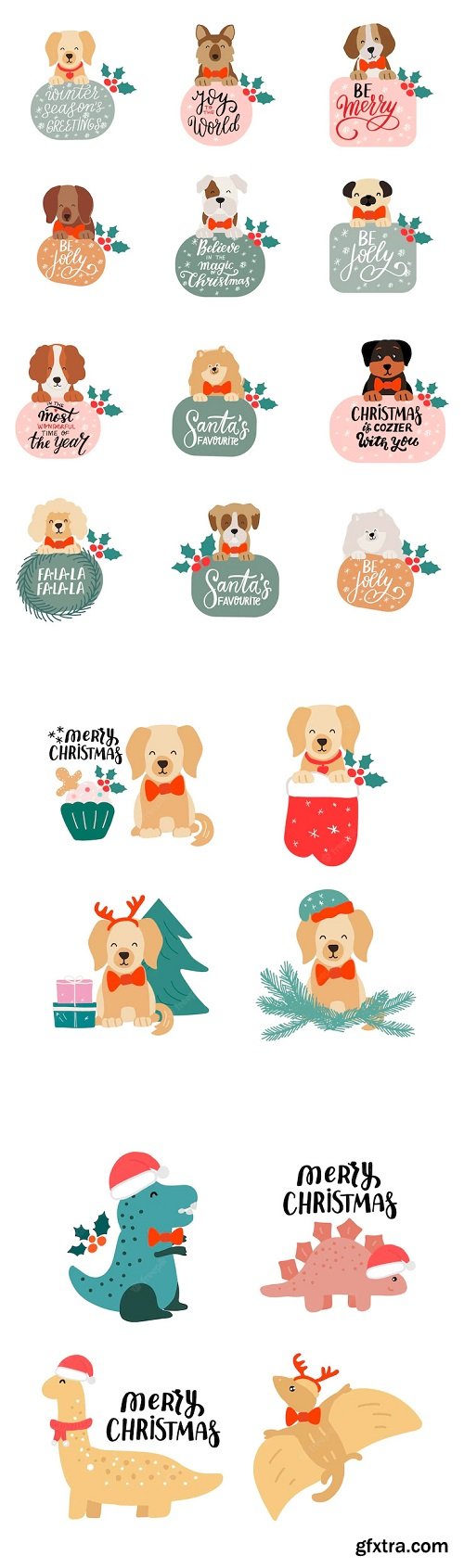 Cute christmas animals