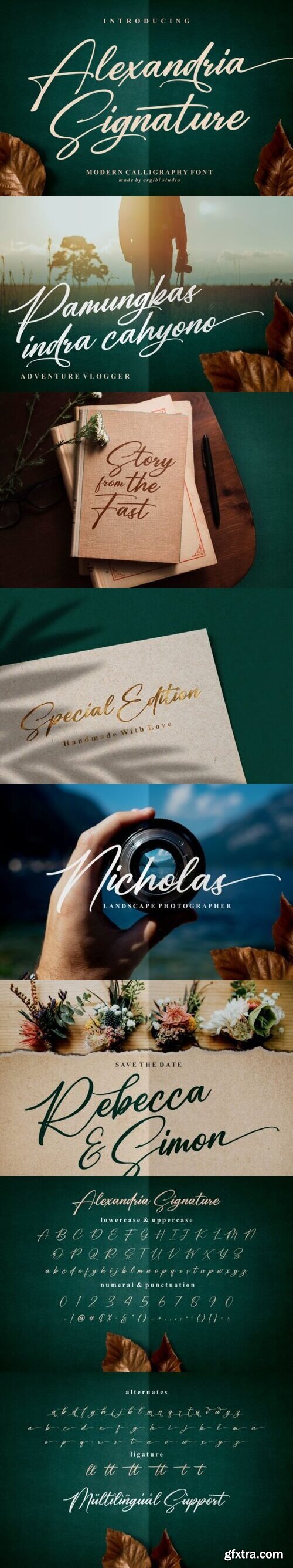 Alexandria Signature Font