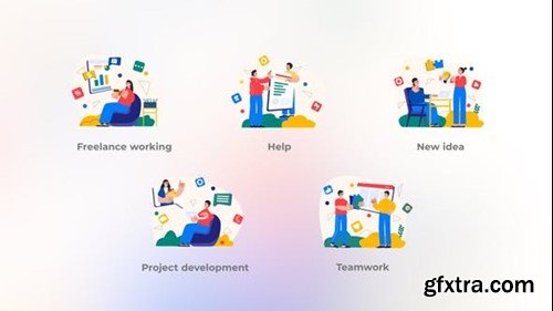 Videohive Teamwork - Flat concept 40432996