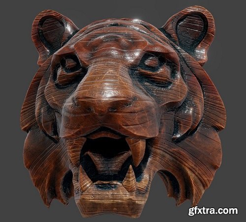 Stylized Tiger Head PBR