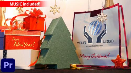 Videohive - Merry Christmas & New Year Gifts Logo - 40255820 - 40255820