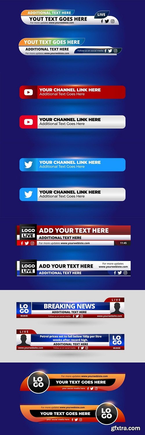 Professional lower third design template