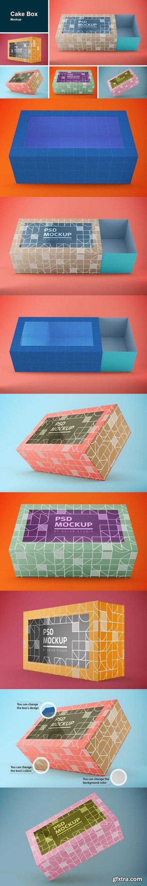 CreativeMarket - Cake Box Mockup 10204784