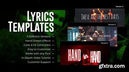 Videohive Lyrics Templates (3 Unique Versions) 20568839