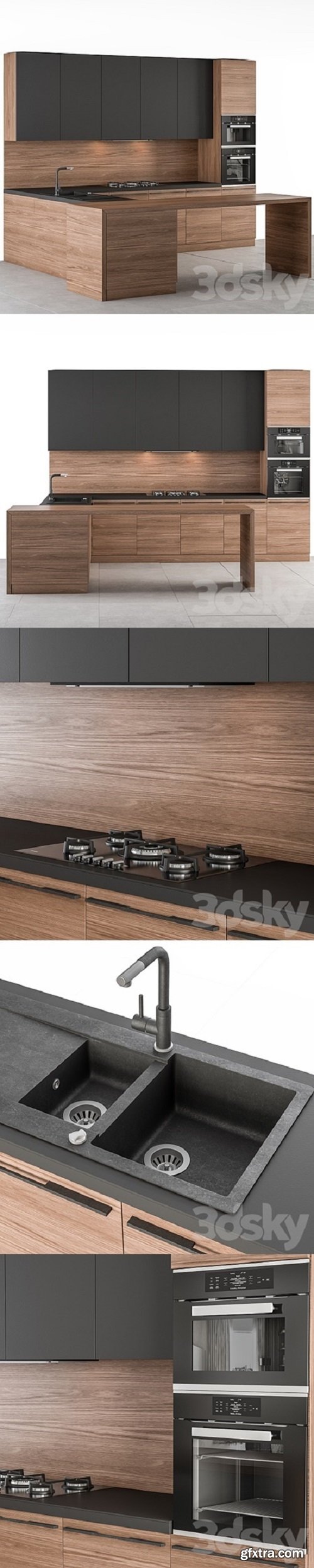 Kitchen Modern – Wooden and Black 59