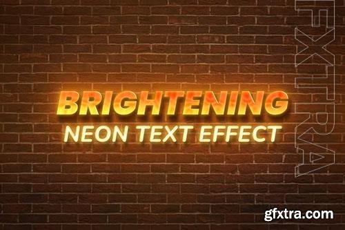 Neon sign Effect Logo Mockup PSD