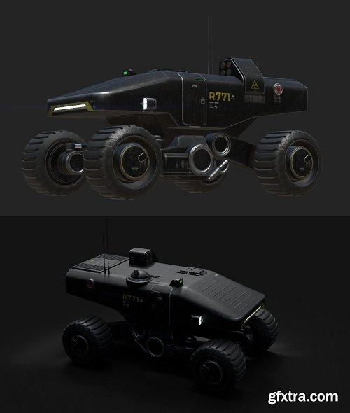 Mars Rover Black Transporter 3D model